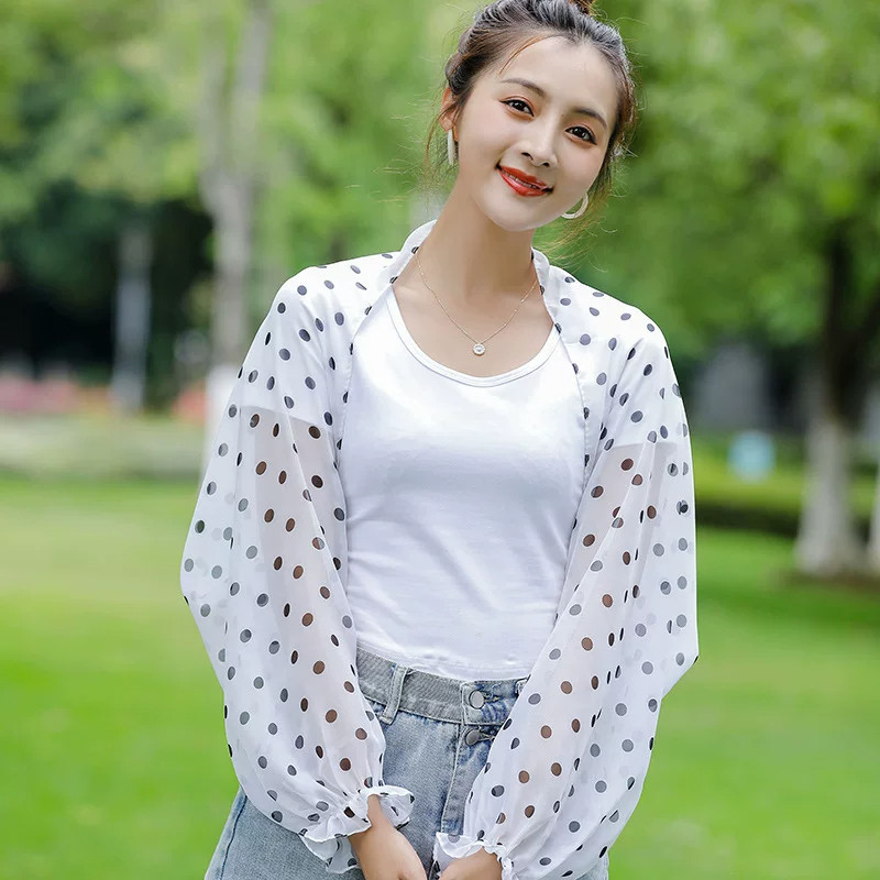 ผ้าคลุมไหล่กันแดด สไตล์ฝรั่งเศส ทันสมัย สไตล์เรโทร รูปที่ 5