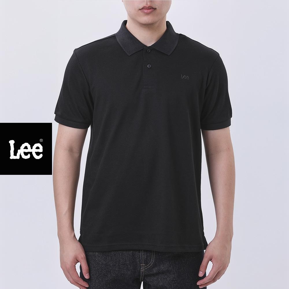 LEE เสื้อยืดโปโลผู้ชาย ทรง Regular รุ่น LE F125MPOLF01 สีดำ
