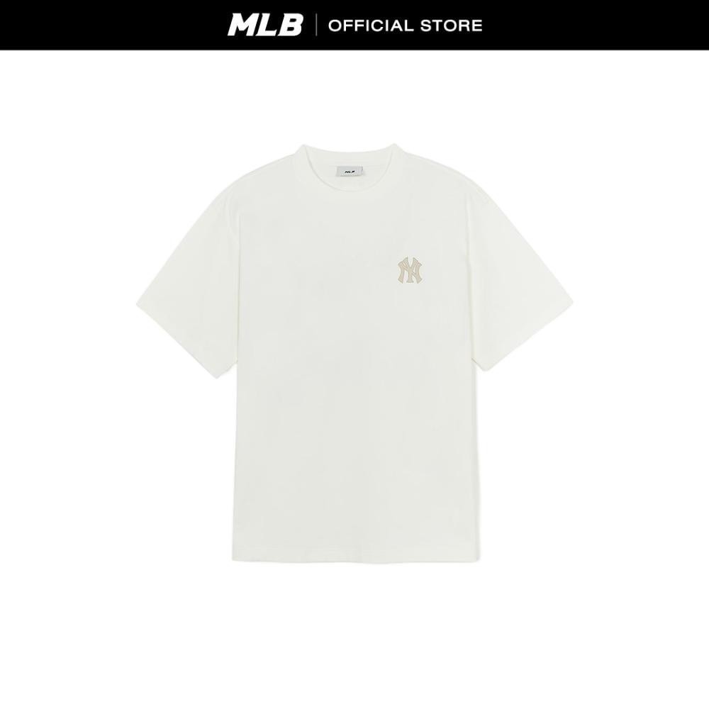 MLB เสื้อยืด ยูนิเซ็กส์ Classic Monogram Big Lux Over Fit T-Shirts รุ่น 3ATSM0454 50IVS สีขาวงาช้าง