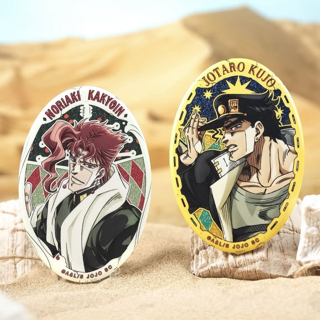 [คลังสินค้าพร้อม] JOJOs Bizarre Adventure Badge Oval Bar Chi Cheng Taro Hanakyo Institute High-Value