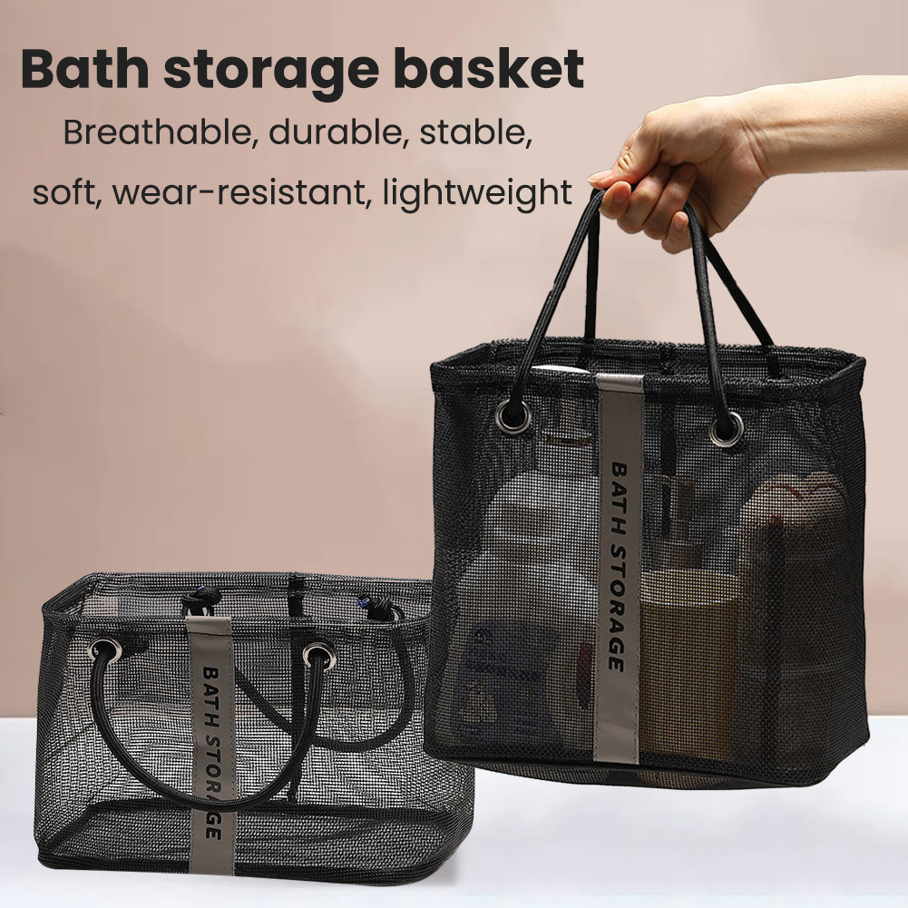 Foldable Shower Bag Drainage Function Storage Basket Swimming Beach Essentials Unisex Large Capacity