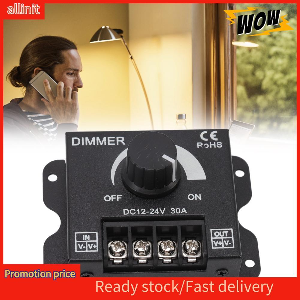 Allinit Allinit LED Light Dimmer Stepless Dimming Controller PWM เครื่องมือแสงสว่างสำหรับแถบสี
