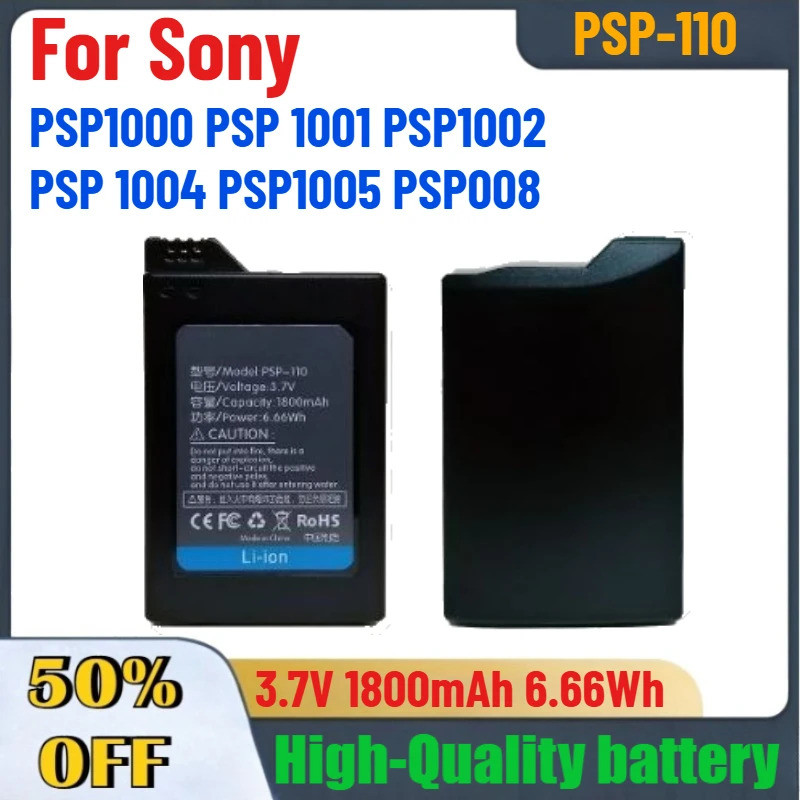3.7V 1800mAh PSP-110 PSP110 แบตเตอรี่สําหรับ Sony PSP1000 PSP 1001 PSP1002 PSP 1004 PSP1005 PSP008 เ