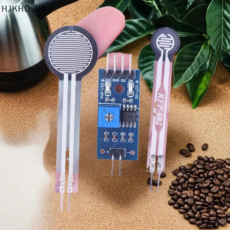 [ดีกว่า] 1 ชิ้น Resistive Membrane Pressure Sensor Module Load Cell ยืดหยุ่น Force Sensitive Analog 