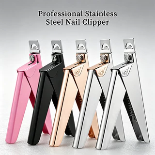 Professional ปลอมเล็บตัดเล็บ Clipper เคล็ดลับตัด U-รูปขอบตัด Trimmer ปรับสแตนเลส U-รูปประดิษฐ์สําหรับปลอมแต่งเล็บ