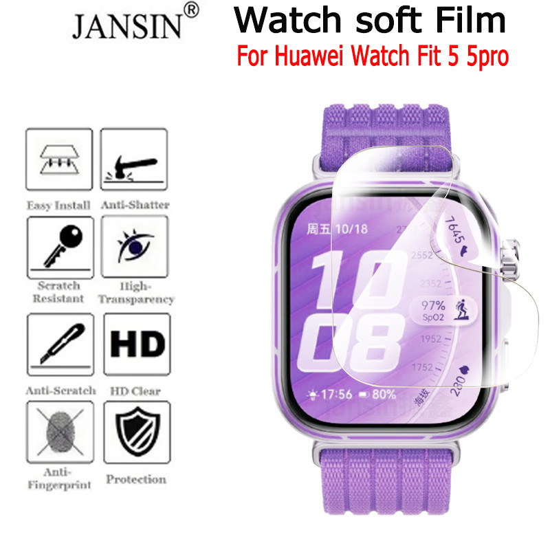 ฟิล์มป้องกันหน้าจอ HD สําหรับ Huawei Watch Fit 5 5pro Soft Hydrogel Film