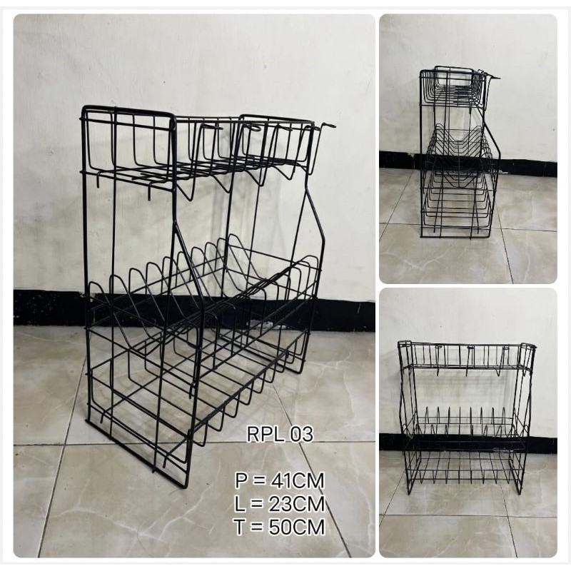 BLACK 3-TIER RPL RACK/3-TIER BLACK RPK RACK