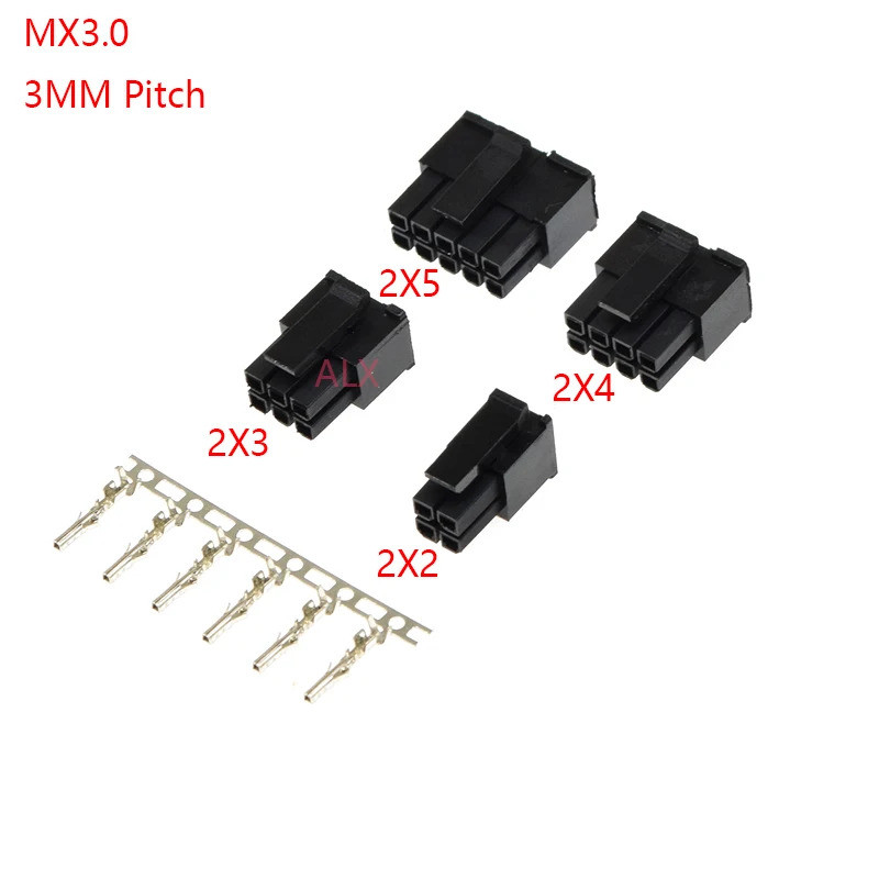 10 ชุด MX3.0 3.0 มม.Pitch Micro-Fit 3.0 Connector Housing 2*1/2/3/4/5/6/8/10/12 Pin ชาย + Terminal Molex 4530 2P/3P/4P/5P