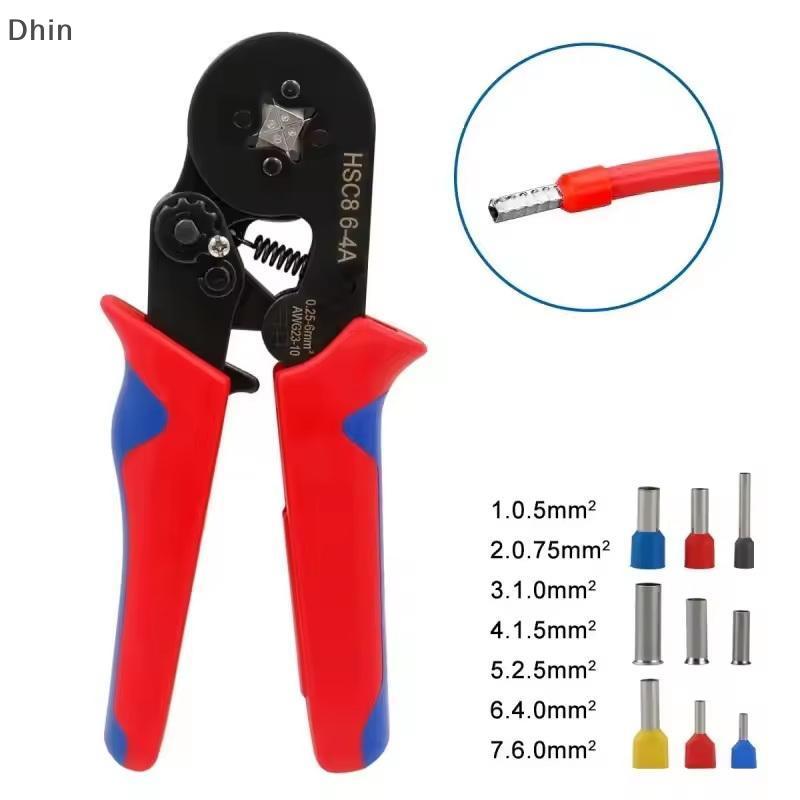 [Dhin] Ferrule CRIMPING TOOL, Self-Adjusting Hexagon Wire Crimper Plier YE 16-6E สําหรับ AWG 20-5 (0