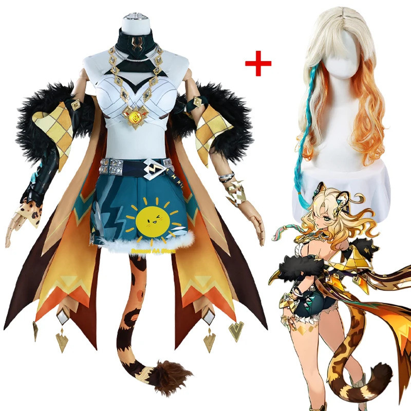 เครื่องแต่งกาย.Cosplay.Xilonen.สำหรับ.Genshin.Impact.ชุดพร้อมของตกแต่ง.เหมาะสำหรับ.Halloween.Carniva