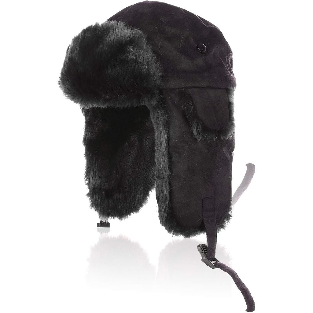 Aurya Trapper Trooper Ushanka Aviator Hat สำหรับฤดูหนาวและกิจกรรมกลางแจ้ง เช่น การล่าสัตว์และการเล่น