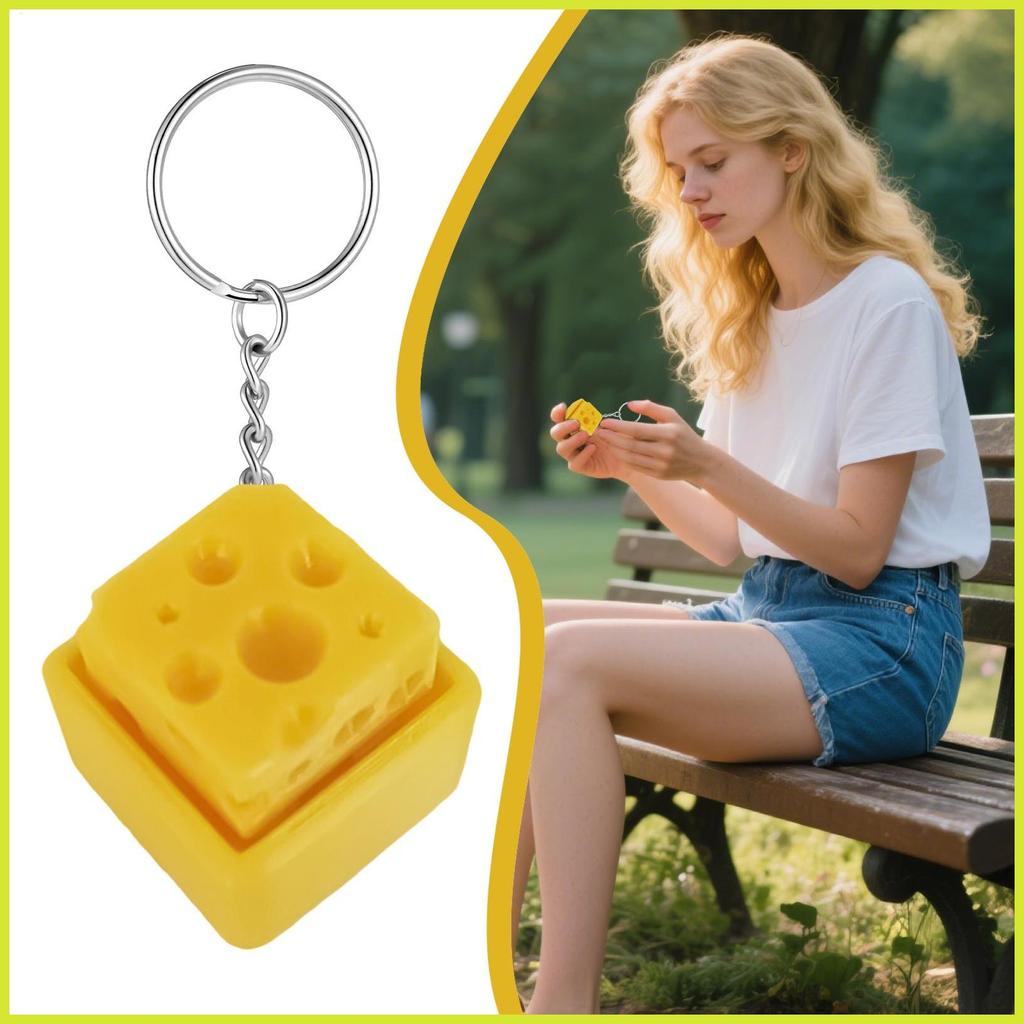 คีย์บอร์ด Fidget รูปชีส Sensory Prop Keycap Fidget สําหรับห้องเรียนโรงเรียนรถบ้าน Travel Commute การ