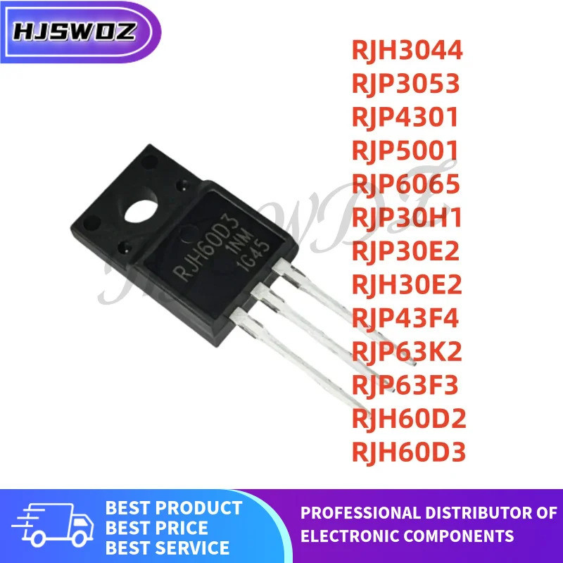 10 ชิ้น TO-220 RJH3044 RJP3053 RJP4301 RJP5001 RJP6065 RJP30H1 RJP30E2 RJH30E2 RJP43F4 RJP63K2RJ60D 