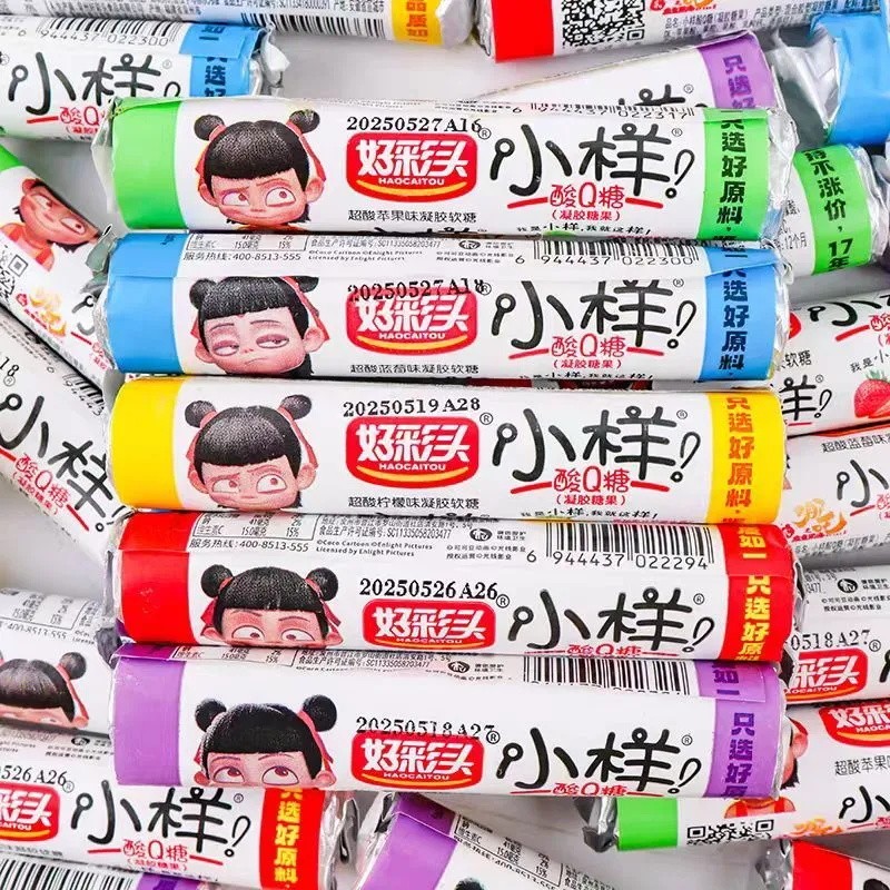ตัวอย่าง Sour q Candy Mixed Gummy Candy Candy Gummy Candy น้ําผลไม้ลูกอมผลไม้ qq เด็ก Nostalgic Baby