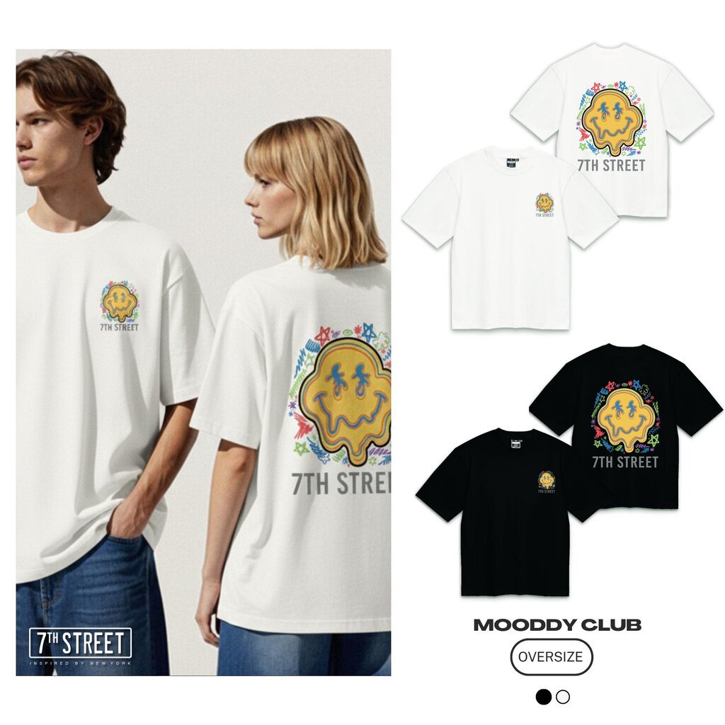 เสื้อโอเวอร์ไซส์ 7th Street ผ้า Cotton เบอร์ 20 เส้นใยcotton100% ระบายความร้อนดีมาก ผ้าหนาอยู่ทรง แพทเทิร์นสไตล์ยุค90...