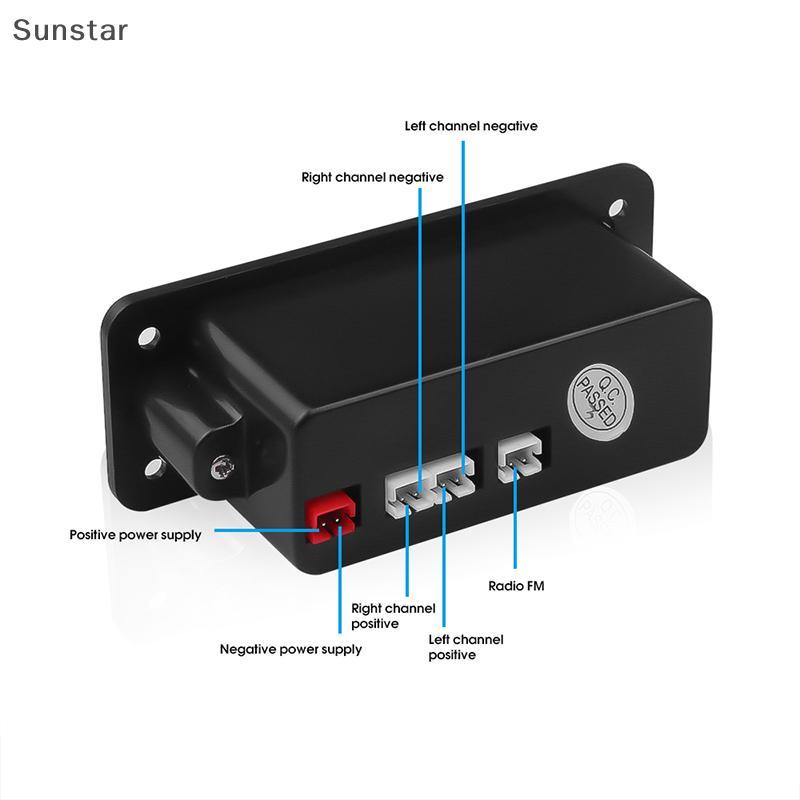 Sunstar 5.0 เครื่องเล่น MP3 2*3W ถอดรหัสลําโพงรถวิทยุ FM โมดูล Nice
