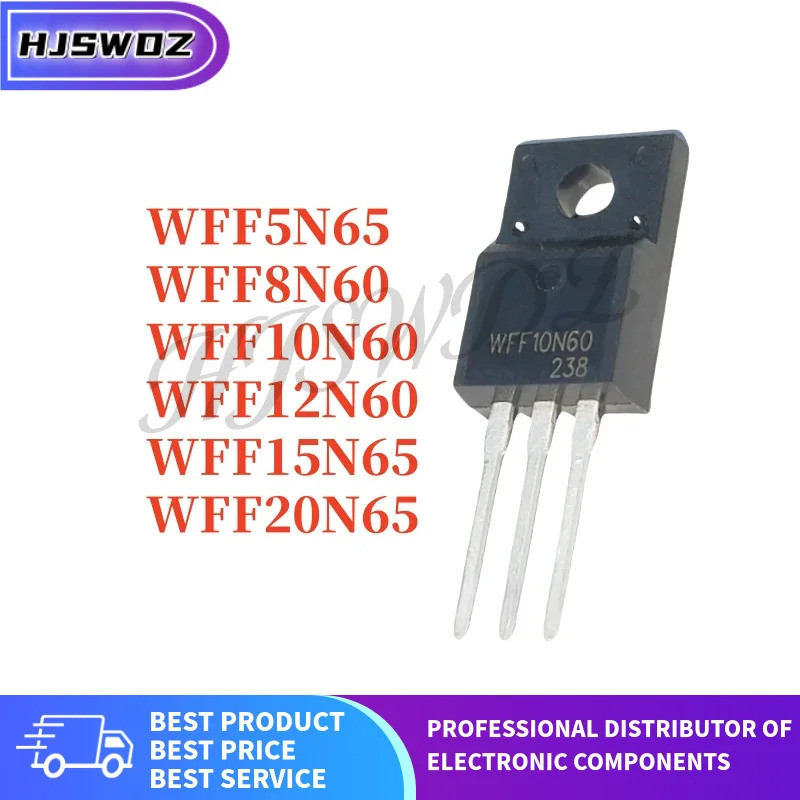 10 ชิ้น WFF12N60 WFF20N65 WFF10N60 WFF15N65 WFF8N60 WFF5N65 MOSFET Field-effect หลอด TO-220F mos ชิป
