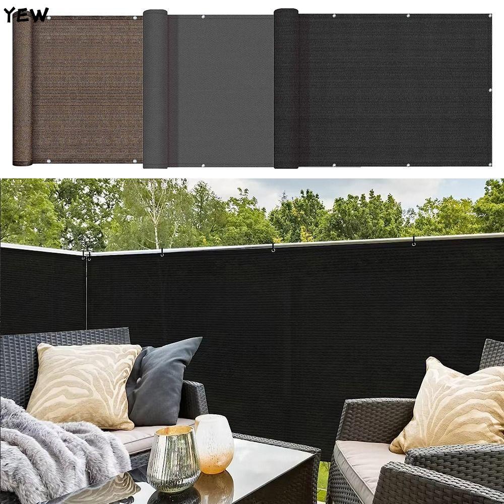 YEW Sun Shading Sails, กันน้ํา 3/5/6M ระเบียง Shade ผ้า, รั้วรั้วคุณภาพสูง Patio