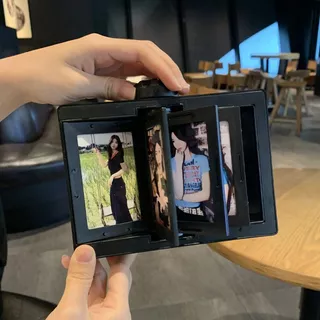 กรอบรูปหมุนได้ กรอบรูปหมุนได้ ใส่รูปโพลารอยด์ หมุนได้ 360° กรอบรูป การป้องกันที่แข็งแกร่ง เก็บความทรงจำได้จุใจ