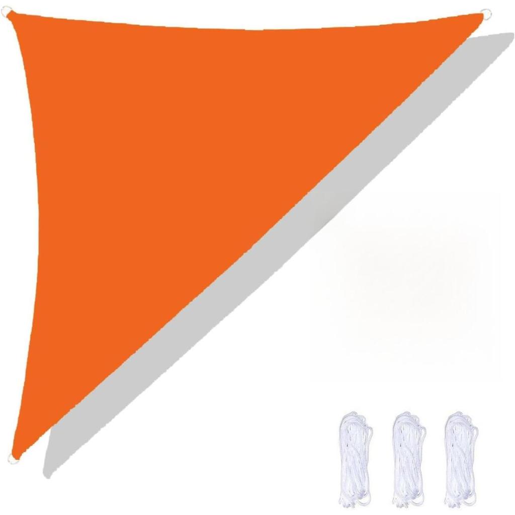 Sun Sail Sun Shade Sail สามเหลี่ยมครีมกันแดดกันสาดสําหรับ Patio Garden Canopy กันน้ํากลางแจ้ง Shade 
