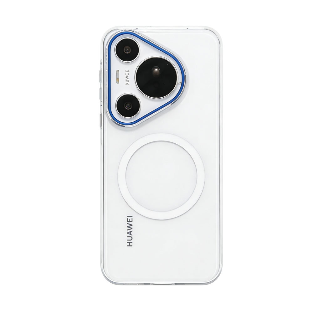 เหมาะสําหรับ หัวเว่ย พรา80 เคสโทรศัพท์ 70มือโปร เลนส์กรอบสีโปร่งใสสูงด้านข้างกันลื่นป้องกันแม่เหล็กพิเศษเคสแข็ง
