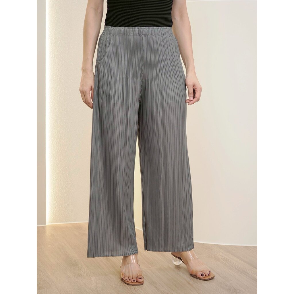Restock สีดำ!! ยาว 37นิ้ว 2MUAY รุ่น GM16210 กางเกงอัดพลีท WIDE LEG PLEATED PANTS 7 สี FREE SIZE