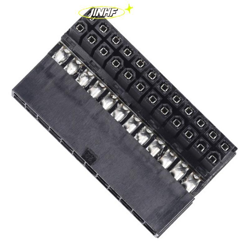 [BestBuyshop] ATX 24Pin 90 องศา 24 พินถึง 24 พินอะแดปเตอร์ปลั๊กไฟเมนบอร์ดโมดูลาร์สําหรับสายไฟสต็อกให