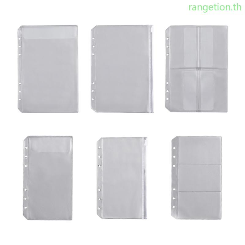 RAN 10 ชิ้นแพ็ค 6 แหวนโน๊ตบุ๊ค Binder ไฟล์รายงาน Binder PVC A5 A6 Notebook Binder
