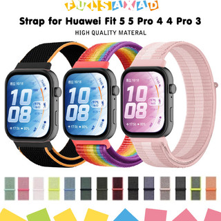 สายรัดข้อมือไนล่อนสำหรับนาฬิกา for Huawei Watch Fit 5 4 3 / 5 Pro / 4 เปลี่ยนสายรัดข้อมือปรับได้สำหรับ for Huawei Fit 3