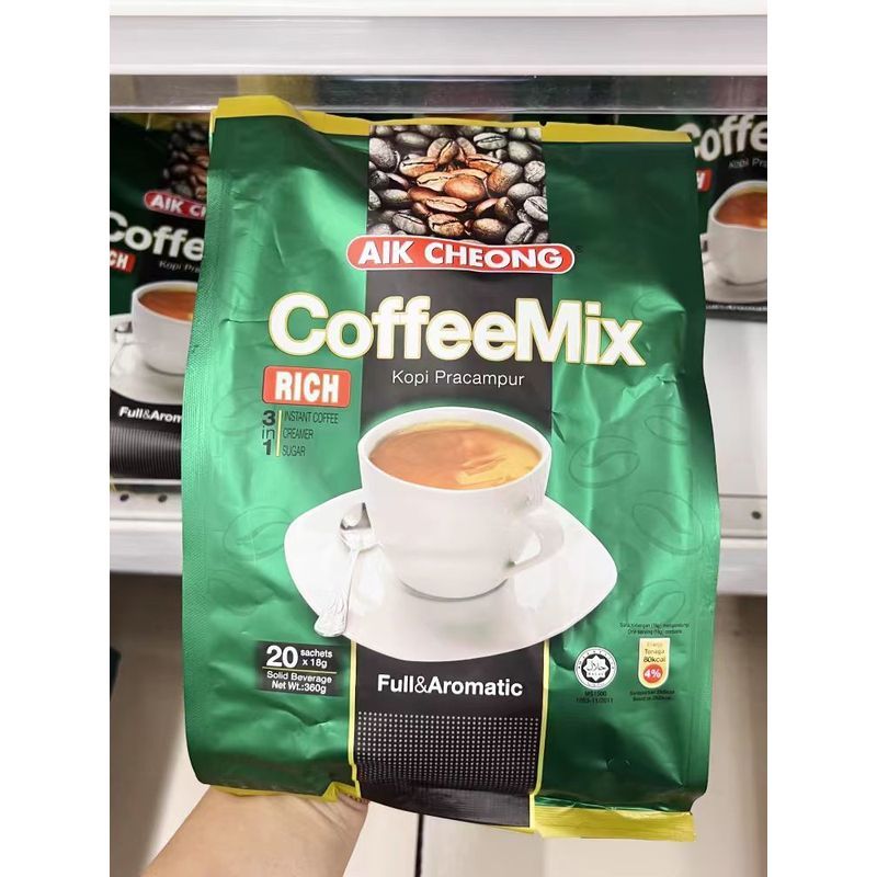 มาเลเซียบรรจุภัณฑ์ต้นฉบับนําเข้า Yichang กาแฟหอมสามในหนึ่งเดียว AIK CHEONG กาแฟ Mix4/24/A