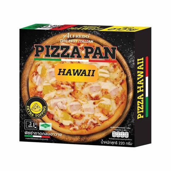 อัลเฟรโด พิซซ่าถาดกลมหน้าฮาวาย(Alfredo Pizza Pan Hawaiian 220g.)