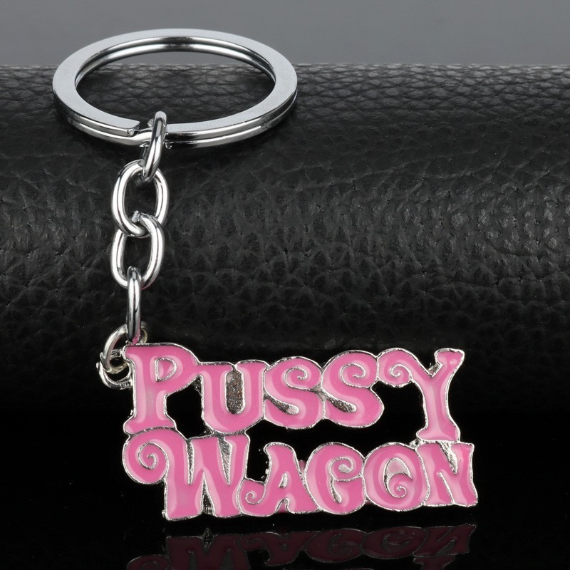 Spot Goods#European and American Film and Television Merchandise Pussy Wagon Letter keychain Kill Bi
