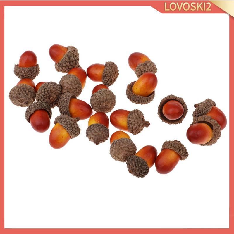 [Lovoski2] 100 ชิ้นข้าวโพดธรรมชาติจํานวนมาก Rustic Acorns หมวกแจกันฟิลเลอร์ Home Party Garland 20 ac