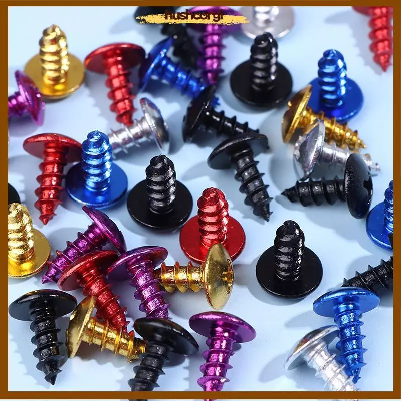 [hushcorgi] 30 ชิ้น/Pa M5*12 มม.อลูมิเนียมอัลลอยด์รถจักรยานยนต์ Cross Head Self Tapping Bolts สกรู Nut หัวกลมเส้นผ่านศูนย์กลางใหม่สต็อก
