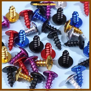 [hushcorgi] 30 ชิ้น/Pa M5*12 มม.อลูมิเนียมอัลลอยด์รถจักรยานยนต์ Cross Head Self Tapping Bolts สกรู Nut หัวกลมเส้นผ่านศูนย์กลางใหม่สต็อก
