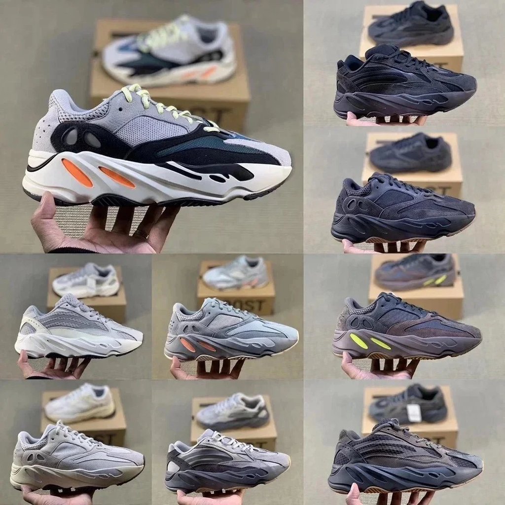 Adidas Yeezy Boost Coconut 700 V2 Mavue - รองเท้ากีฬาสำหรับทุกวัน สีดำ สีเทา และสีขาว