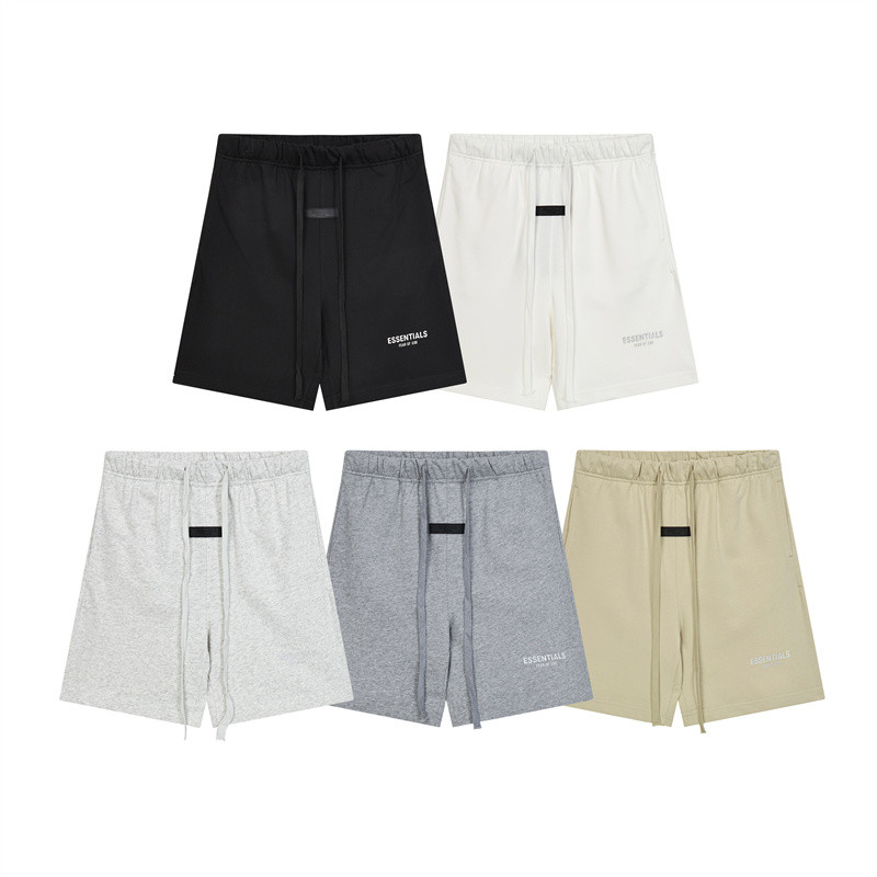 กางเกงขาสั้นลําลองคลาสสิก Unisex ขนาดบวกตัวอักษรสะท้อนแสงกางเกงขาสั้นหลวม Comfort Street ผู้ชายและผู้หญิง