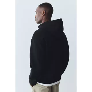 H&M(เอชแอนด์เอ็ม) ฮู้ดดี้แบบหลวม สวมใส่สบาย ซิปด้านหน้า Men Loose Fit Zip-through hoodie 1308010_1