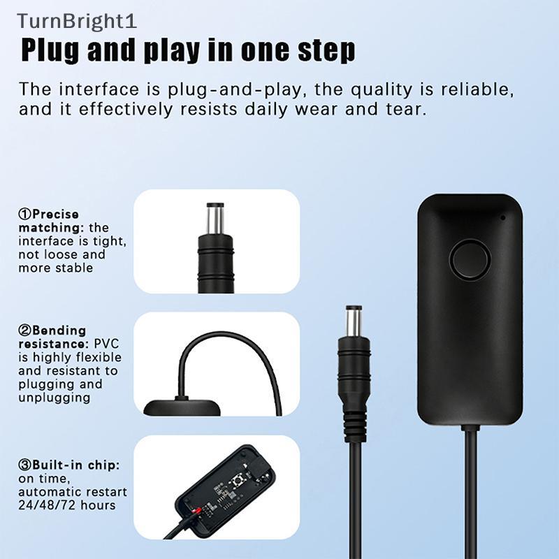 [TurnBright] Router Restart Cable เครื่องตั้งเวลาปิดอัตโนมัติพร้อมการปรับชั่วโมงสําหรับการประสิทธิภา