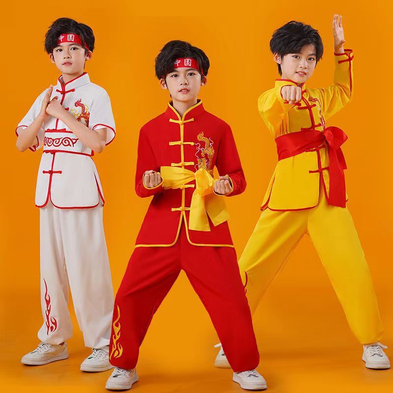 สไตล์ใหม่เด็กศิลปะการต่อสู้ฝึกเด็ก Kung Fu การฝึกอบรมชุดสไตล์จีนชุดชายหญิง Tai Chi Performance ชุด r