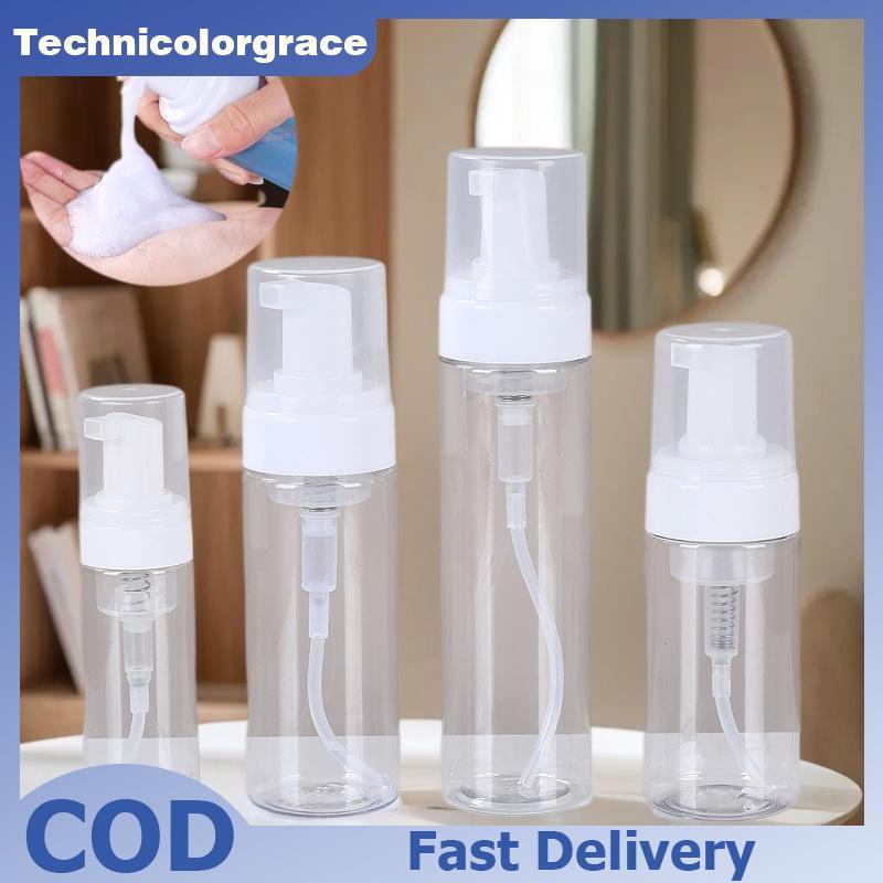 Technicolorgrace 100/120/150/200/250ml โลชั่นโฟมปั๊มขวด Dispenser ที่ว่างเปล่ารีฟิลสําหรับสบู่มือแชมพู Cleanser คอนเทนเนอร์ Potable Travel TCE