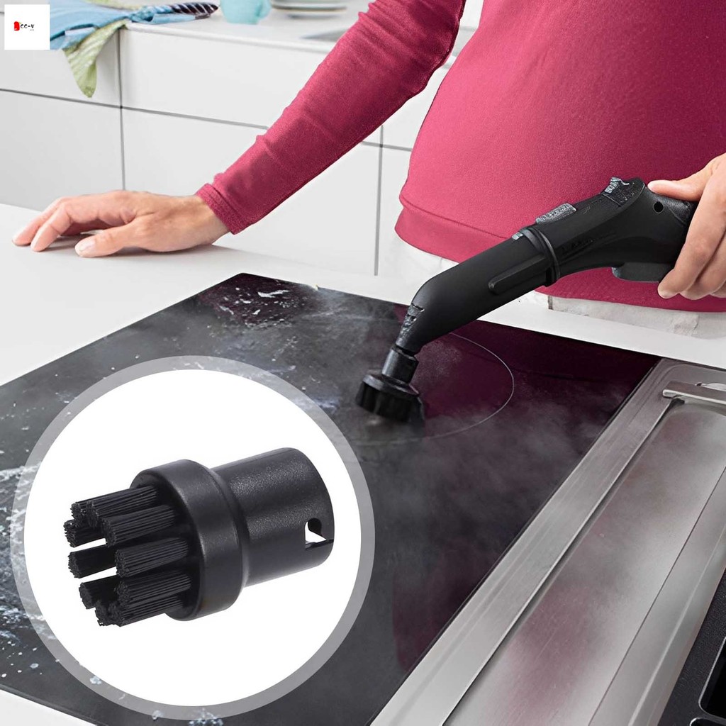 Steam Cleaner Round Brush Kit รวม 1 แปรงกลมทองเหลือง 3 แปรงกลมไนลอนสําหรับ Karcher SC1/SC2/CTK10/SC3
