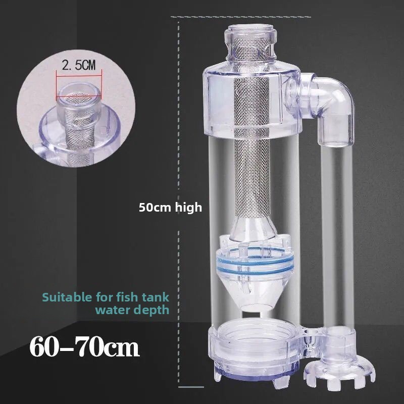 Fish Stool Separator Collection Fish Stool Purification Water ดูดตู้ปลากรองโปร่งใสสไตล์ใหม่