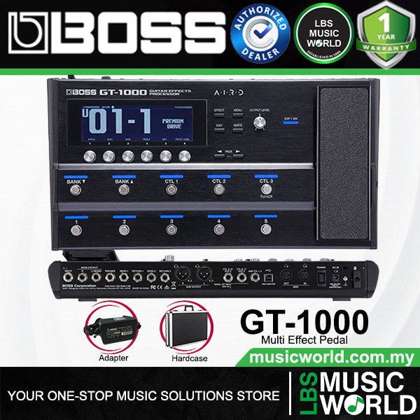 Boss GT-1000 Guitar Multi Effects USB Pedal Professor Package พร้อมเครื่องขยายเสียงการสร้างแบบจําลอง