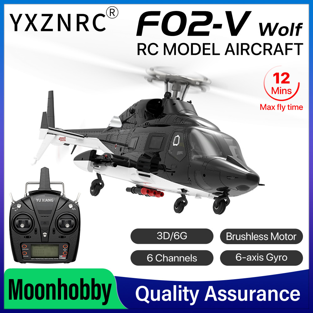 Yuxiang F02V Flying Wolf Helicopter Remote Control Model Plane Realistic 3D Stunt Outdoor Wind-Resis