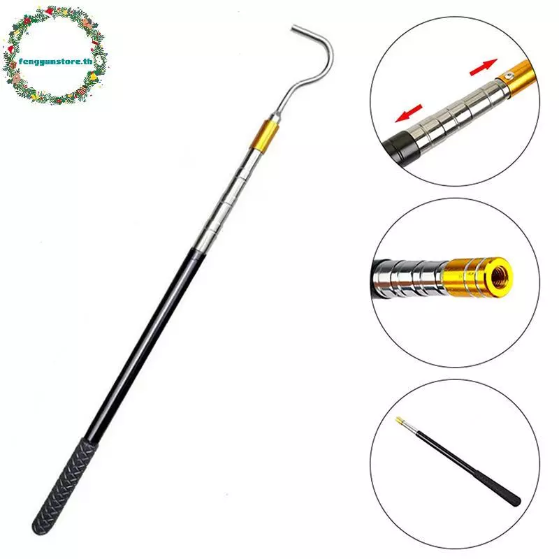 YUNSTORE Scalable งูตะขอสัตว์เลื้อยคลาน Catcher Sti Pole, snake Handling ชุดเครื่องมือสําหรับ Rattlesnakes Python Copperhead Removal จับ TH