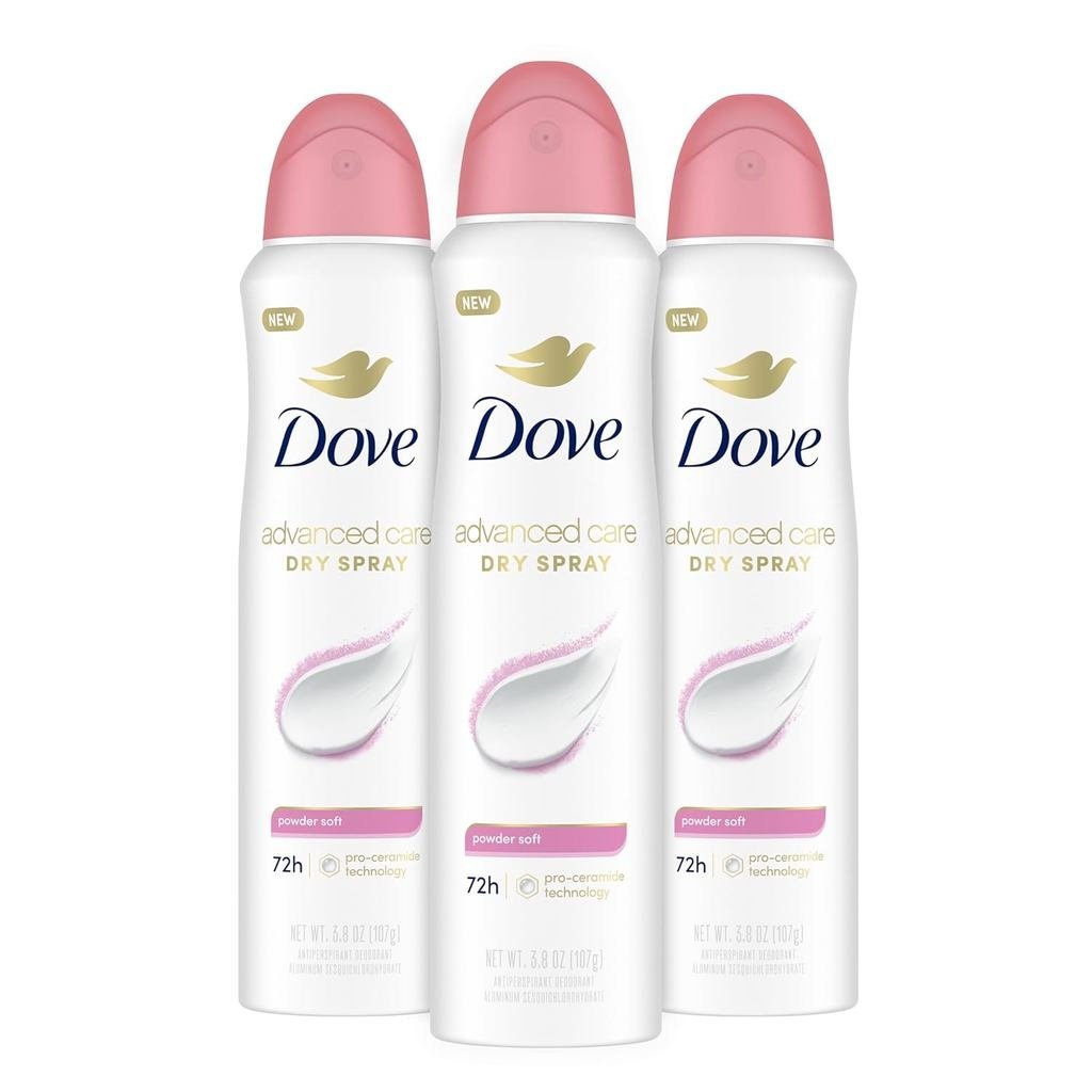 DoveAdvancedCareAnti DeodorantSprayPowderSoft3Countohelprierrepairaftershaving72hoursกลิ่นระงับเหงื่