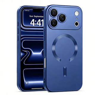 แม่เหล็กสําหรับ iPhone 17 Air 16 15 14 13 12 11 Pro Max 7 8 Plus XS MAX SE กรณี [ป้องกันกล้องเต็มรูปแบบ] น่ารัก Slim กันกระแทกกันชน Matte Metallic Lustre เคสโทรศัพท์