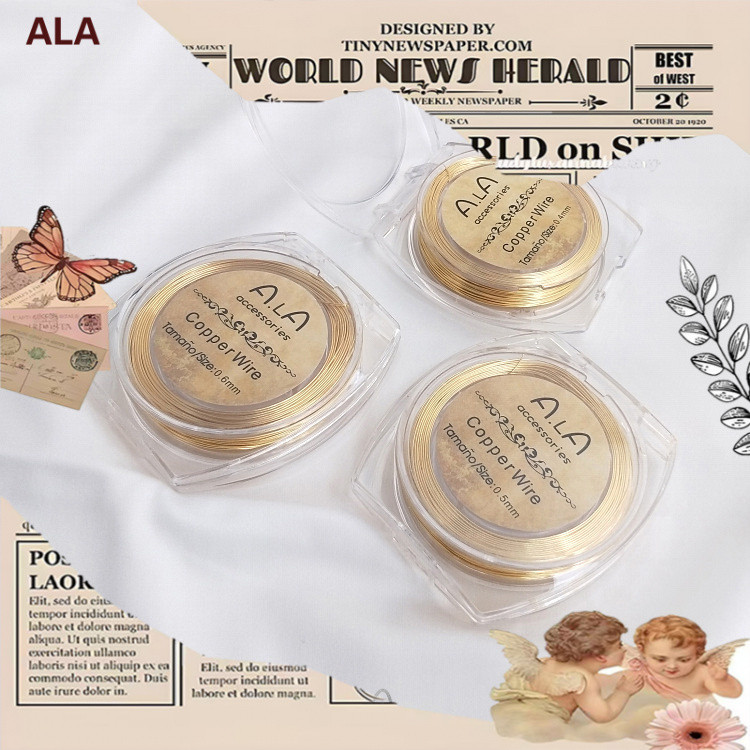 ALA เครื่องประดับ DIY การเก็บรักษาสีที่แข็งแกร่งเคลือบทอง14K ลวดทองอ่อนลวดนุ่มทำด้วยมือวัสดุเครื่องประดับ DIY ลวดทองแดงพันบูติกหุ้มทอง[necklace/สร้อย jewelry/braceletลวด/ลวดทองแดง/ลวดดัด]