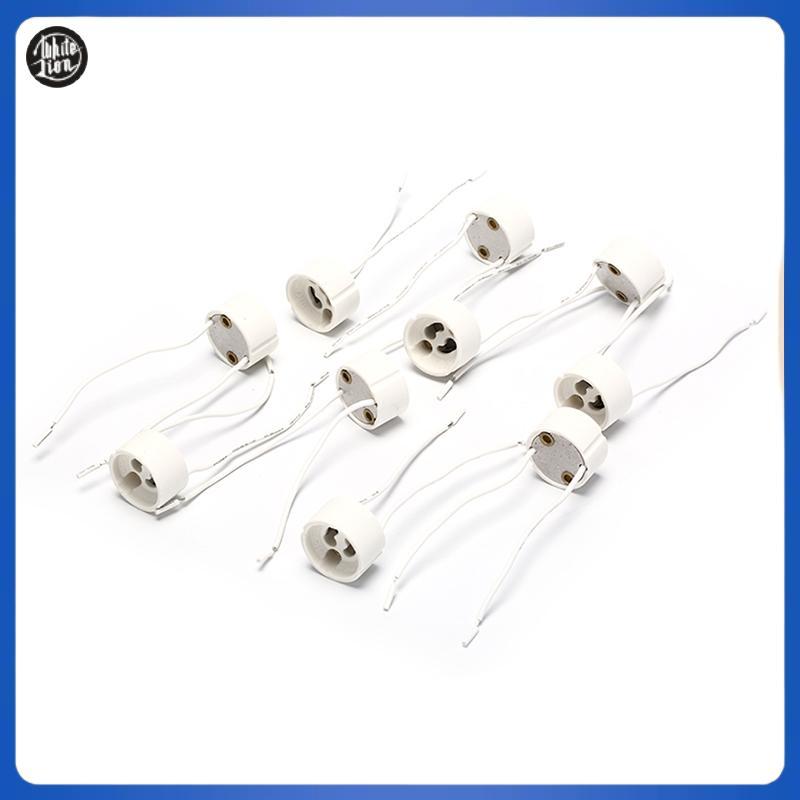 WL| 10 ชิ้น LED strip GU10 soet สําหรับฮาโลเจนเซรามิคหลอดไฟลวดเชื่อมต่อผู้ถือใหม่
